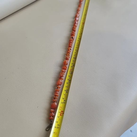 Vintage Women's Gorgeous Orange Stone Gold Layered Bead Necklace 25" - Picture 9 of 10